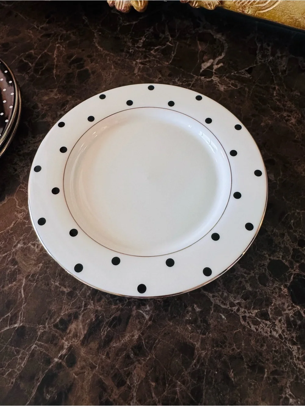 kate spade Larabee Road Black Small Tidbit Plate - Set of 8